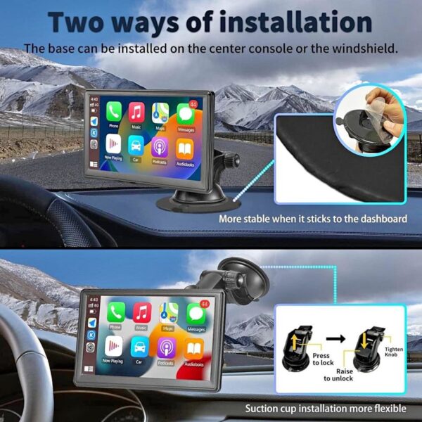 Wireless Apple CarPlay Portable Car Stereo