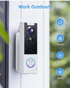 Video Doorbell Battery Operated 2K HD Video with Chime - Image 5