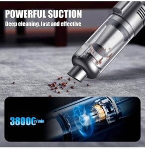 Handheld Car Vacuum- Rechargeable Powerful Suction - Image 3