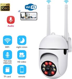 Indoor Security Camera 1080P, Security Security Camera Outdoor Indoor, HD Night Vision,Twoway Dialogue,Motion Tracking, Pet Camera for Home Shop - Image 7