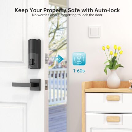 Keyless Entry Door Lock, Heantle Smart Locks for Front Door with Handle