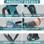 BEI & HONG Mini Chainsaw 6-Inch with Battery, Cordless Power Chain Saws with Security Lock - Image 5