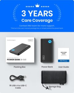 NIU Power Bank, USB C in&Out Slimmest 10000mAh Portable Charger, Triple 3A High-Speed Charge External Battery Pack, Flashlight Phone Charger for iPhone 16 15 14 13 12 - Image 4
