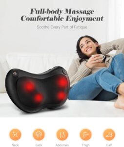 Shiatsu Neck Back Massager Pillow with Heat - Image 5