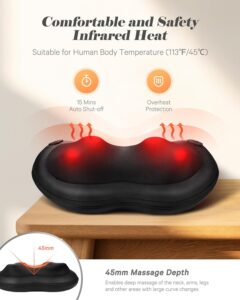 Shiatsu Neck Back Massager Pillow with Heat - Image 4