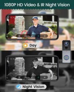 Wireless Video Doorbell Camera with Chime, 1080P HD Smart Video Doorbell, - Image 4