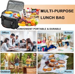 Insulated Lunch Bags for Men Women, Large Adult Lunch Box - Image 2