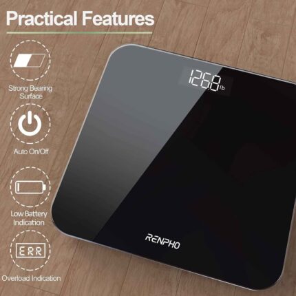 Digital Body Weight Bathroom Scale, Highly Accurate Core 1S Scale for Body Weight with Lighted LED