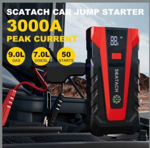 Car Battery Jump Starter 3000A (up to 9.0L Gasoline and 7.0L Diesel Engine) - Image 5