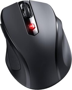Wireless Bluetooth Mouse with Ergonomic Design, 5 DPI Computer Mouse - Long Battery, Silent Buttons, 10M Connection, Bluetooth Mouse for Laptop Compatible with Windows, MacBook, PC