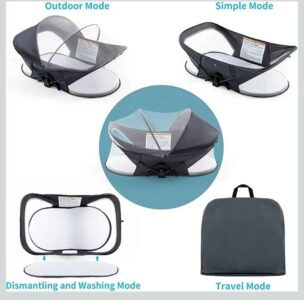 Portable Travel Pod with Mosquito Net & Sunshade Canopy – Indoor/Outdoor – Brand New – 90% OFF - Image 7