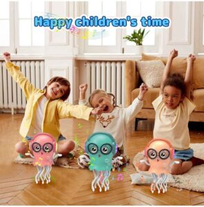 Dancing Jellyfish Toy, Crawling Jellyfish Tummy Time Toy,Magic Dancing Music Crawling Toy - Image 7