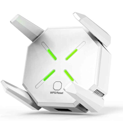 Wifi Extender 1200MBPS WiFi Extender 2.4GHz & 5GHz Dual Band WPS WiFi Signal Booster, 360° Coverage