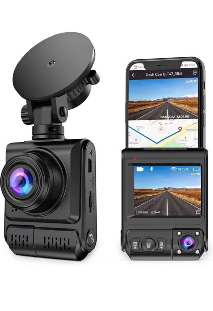 4K Dual DashCamera with Wifi and GPS[Front+Inside]