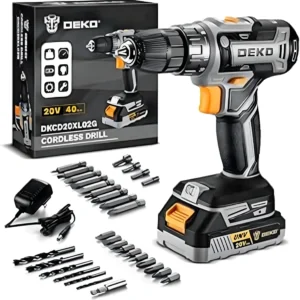 DEKOPRO 20V Cordless Drill Set with Battery & Charger