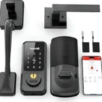 Hornbill Smart Deadbolt Lock with Handle Matte Black Keyless Entry Front Door Lock