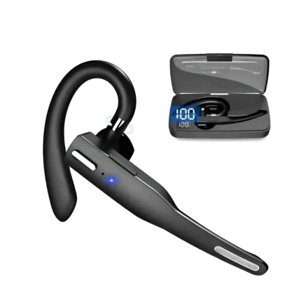 Business Wireless Single Ear Earphone with Mic – Bluetooth Earbuds for Calls & Music
