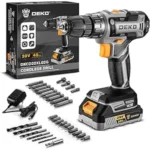 DEKOPRO 20V Cordless Drill Set with Battery & Charger – Variable Speed Electric Power Drill Driver Kit for Home DIY, Wood, Metal & Repair Projects
