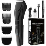 Cordless Hair Clippers for Men – USB-C Rechargeable Beard & Hair Trimmer with LED Display, 20 Adjustable Length Settings