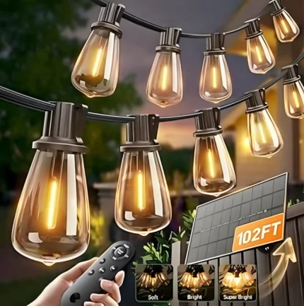 Addlon 102FT Solar String Lights Outdoor